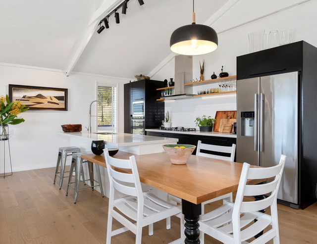 One builder: two styles rustic-kitchen