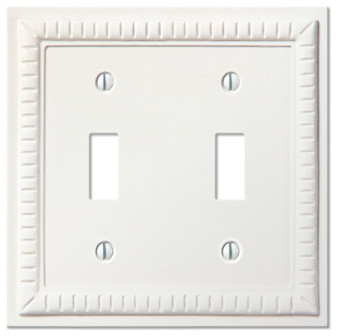 White Ceramic Resin Toggle Switchplate - Traditional - Switch ... - White Ceramic Resin 2 Toggle Switchplate (JDM849WHTE02) traditional-switch- plates-and