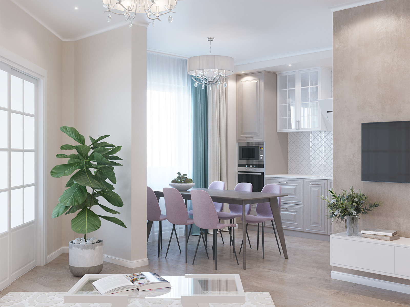 Бюджетный дизайн 3-ком. квартиры