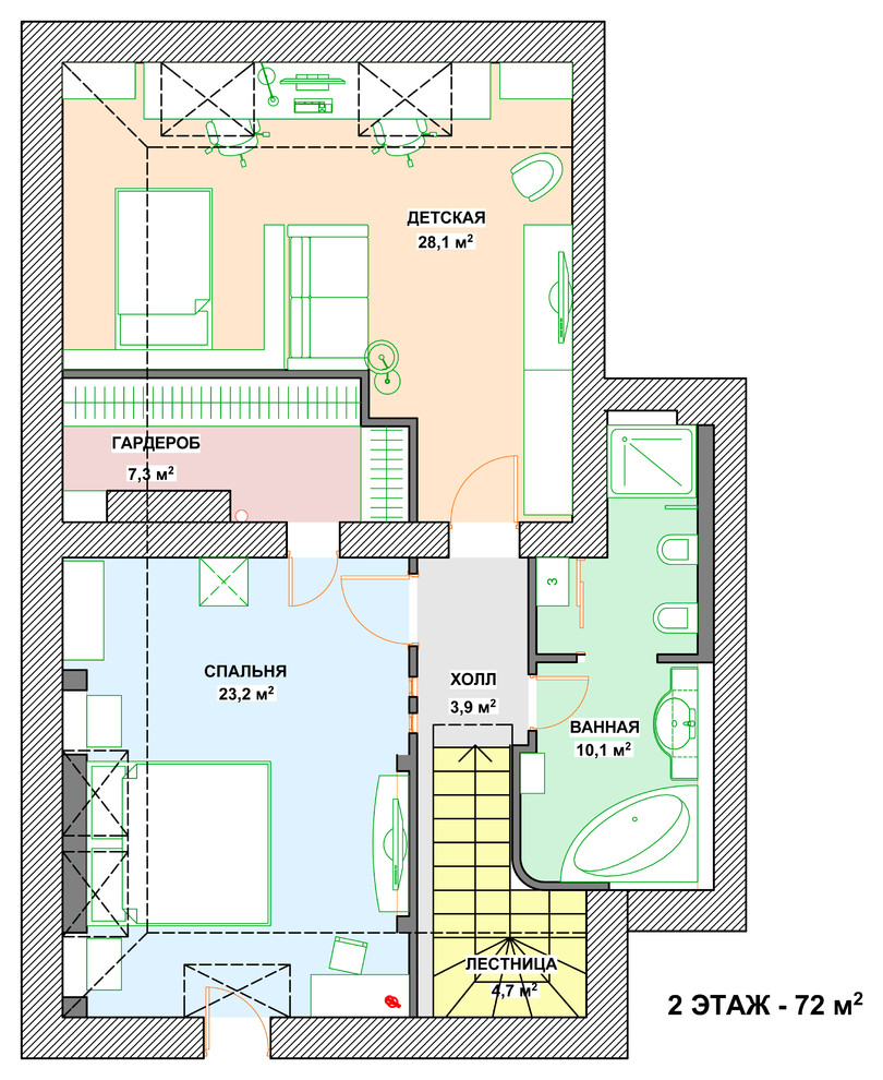 Двухуровневая квартира в Нижнем Новгороде