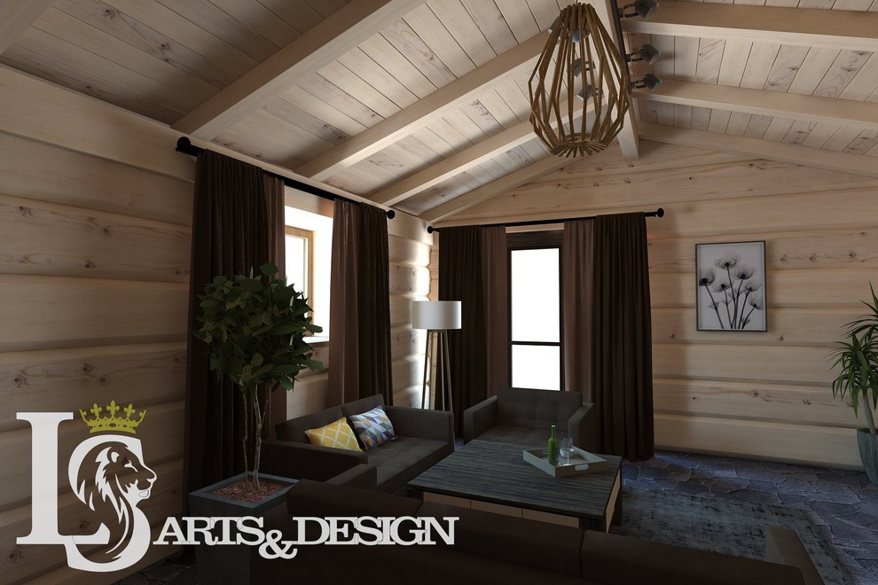 Баня из кедра с имитацией норвежской рубки