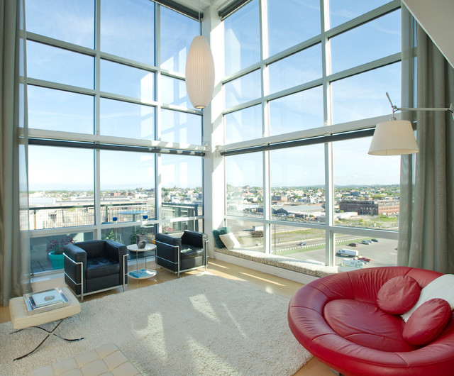 Seaport loft contemporary-living-room