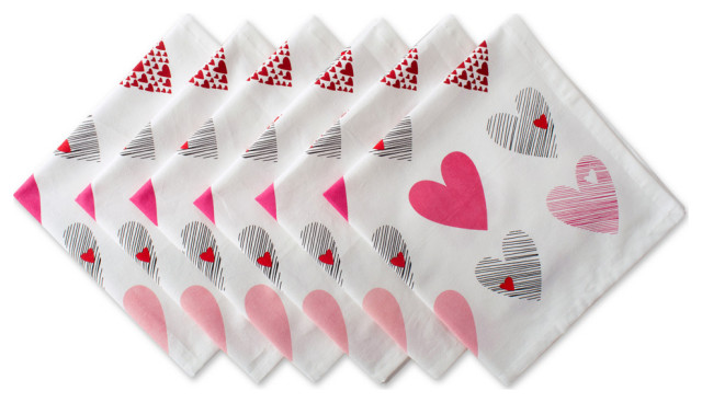 Hearts Collage Print Na-Packin, Set Of 6