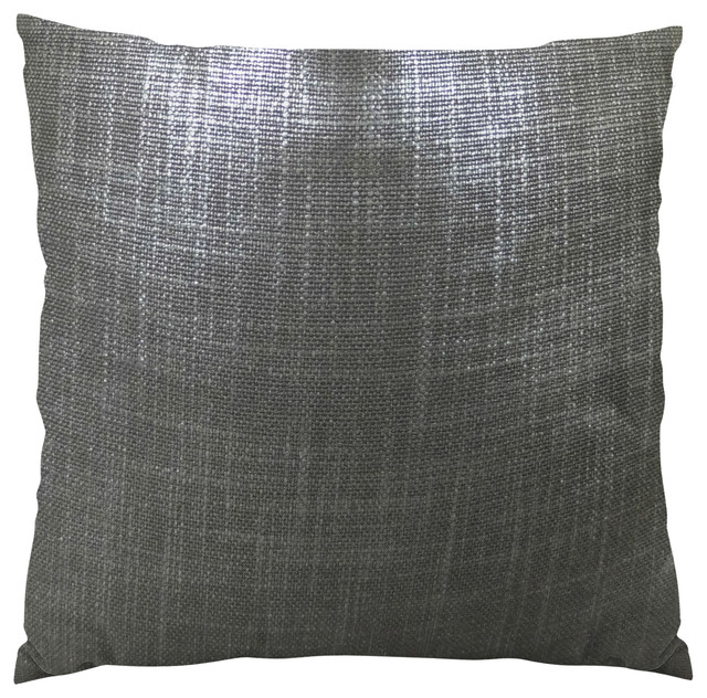 Plutus Glazed Linen Indigo Handmade Throw Pillow, Double Sided, 16x16
