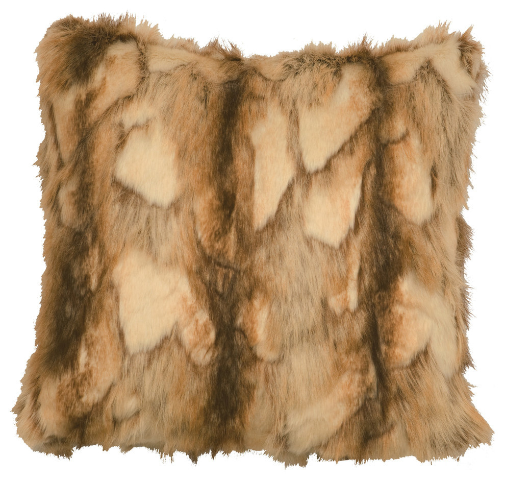 Brandy Fox Faux Fur Pillow