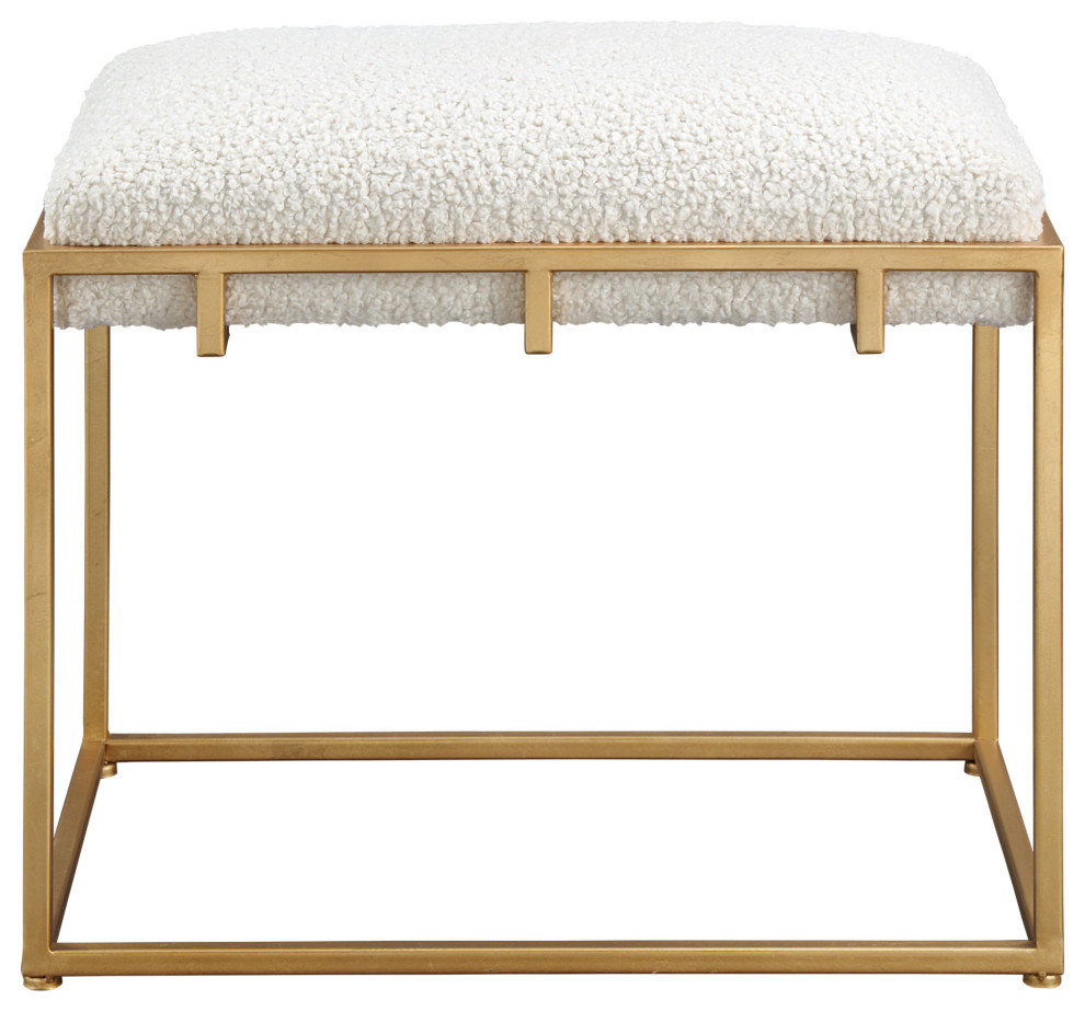 Uttermost 23663 Paradox 24"W Gold Contemporary Seat Bench