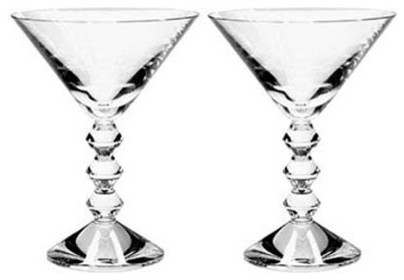 Baccarat Martini Glass Vega Clear Boxed Set Of 2 5.875"