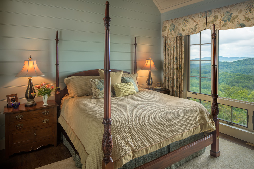 Design ideas for a traditional master bedroom in Other.