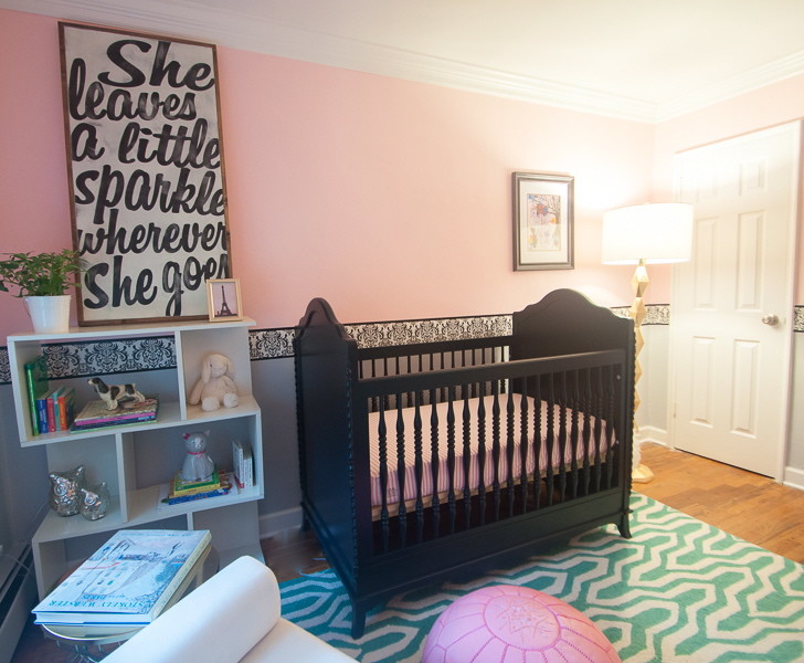 Inspiration for an eclectic nursery remodel in New York