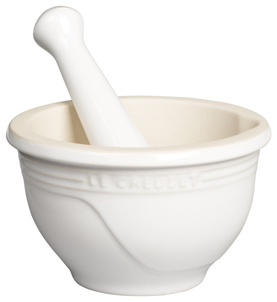 Le Creuset 20 oz. Mortar & Pestle White Traditional Mortar And