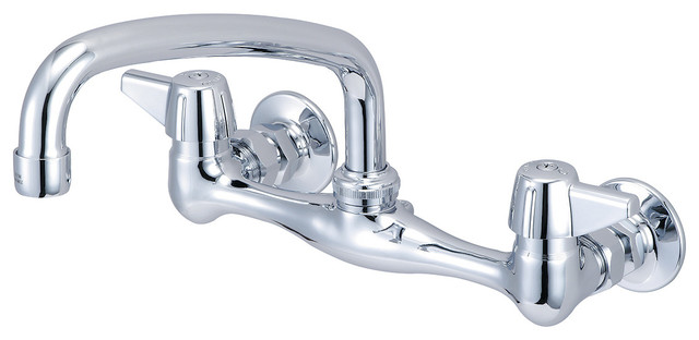 Central Brass Two Handle Wallmount Kitchen Faucet