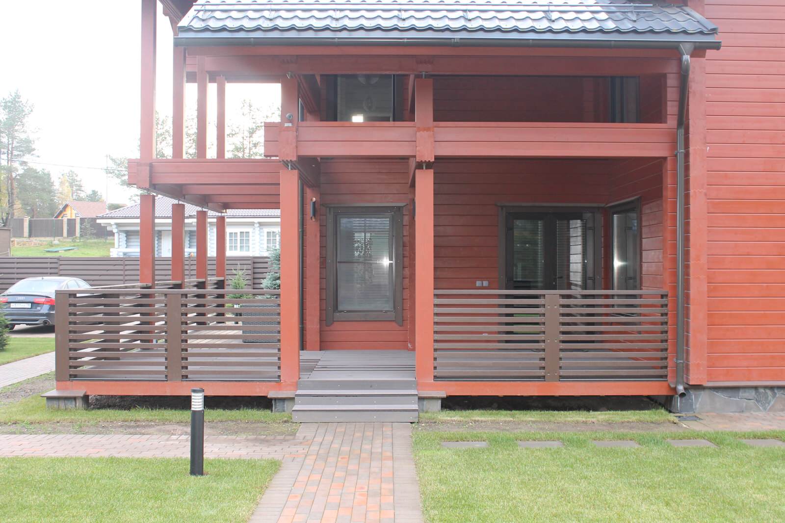 Отделка дома и бани из клееного бруса