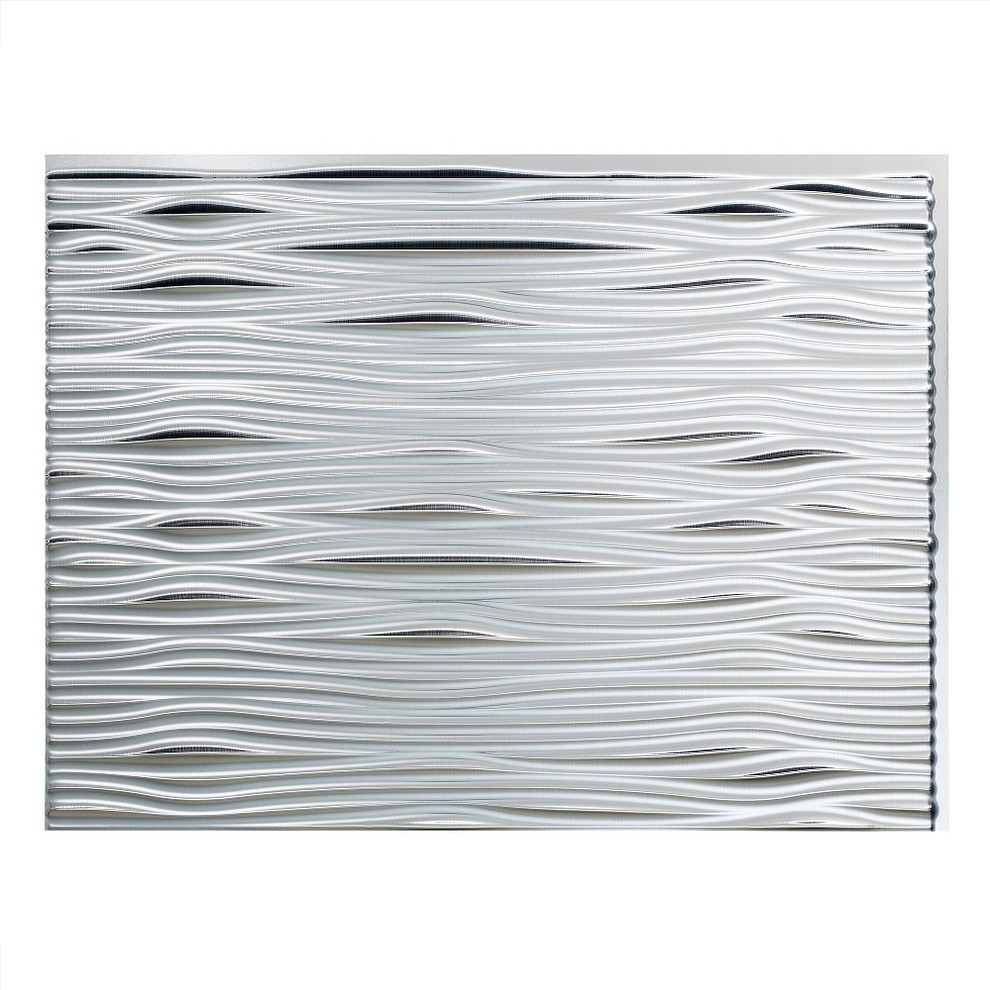 Fasade Waves Backsplash Sample, Brushed Aluminum - Contemporary - Fasade Waves Backsplash Sample, Brushed Aluminum - Contemporary