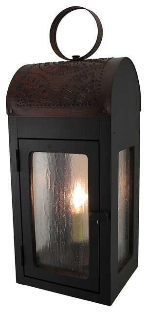 Fireplace Chisel Sconce Rustic Tin Primitive Metal Wall Electric