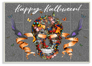 Proudly Made in USA 12 x 0.5 x 12 Stupell Home D/écor Sugar Skulls Boho Golds Graphic Wall Plaque 2-Piece Set
