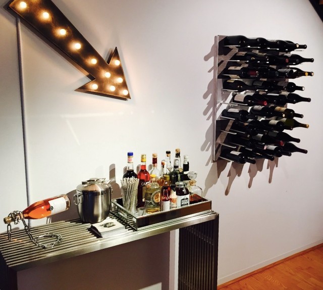 Wallmounted wine storage system STACT Wine Racks Modern Home Bar