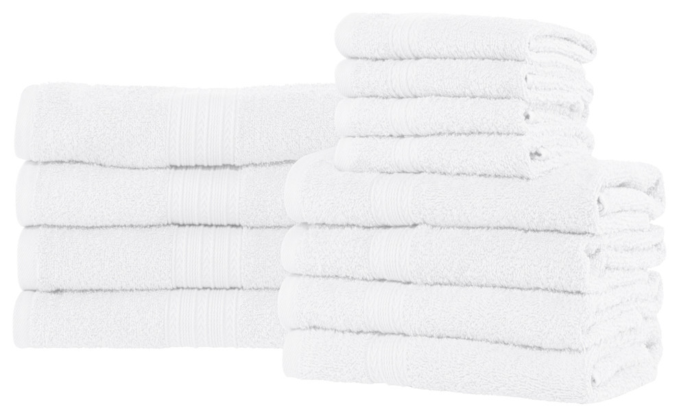 EcoFriendly Cotton 12Piece Towel Set, 12 x Combo Towel Set