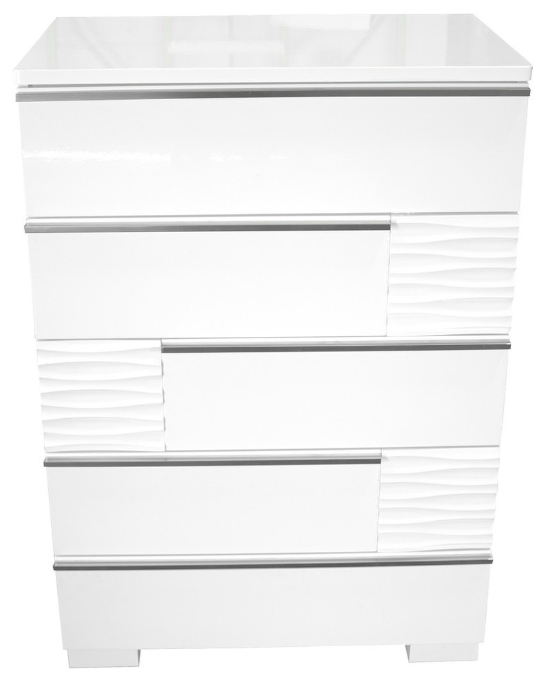 Athens White Lacquer 5 Drawer Chest Contemporary Dressers By Furniture Import Export Inc Houzz Athens White Lacquer 5 Drawer Chest, White Lacquer Bedroom Furniture Nz