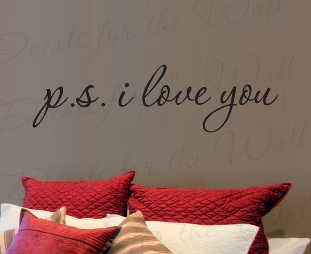 Wall Decal Sticker Quote Vinyl Decorative P.S. I Love You Marriage Wedding L35