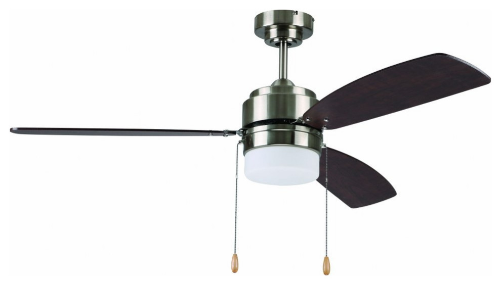 Litex AU52BNK3L Ausmus Single Light LED Ceiling Fan Rated for Damp