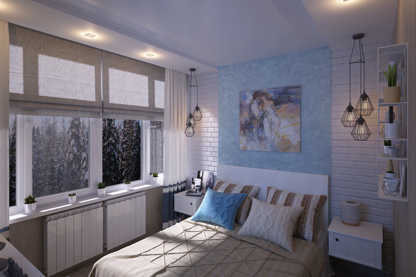 Спальня в нежных тонах