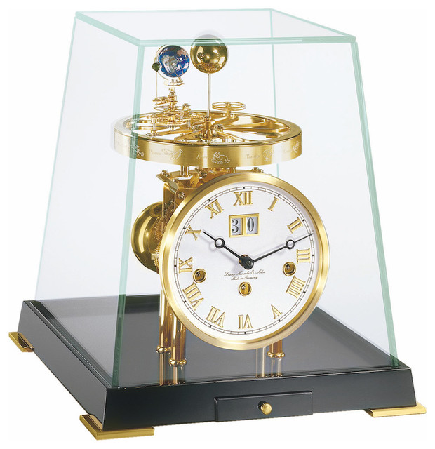 Tellurium Square Clock, Black Finish