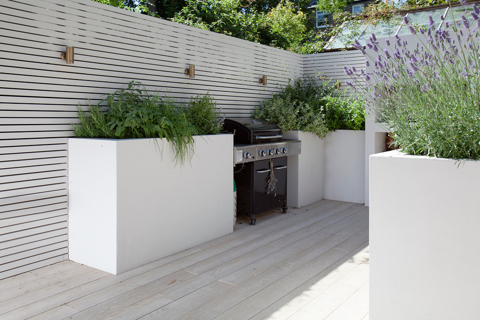 This is an example of an eclectic patio in London.