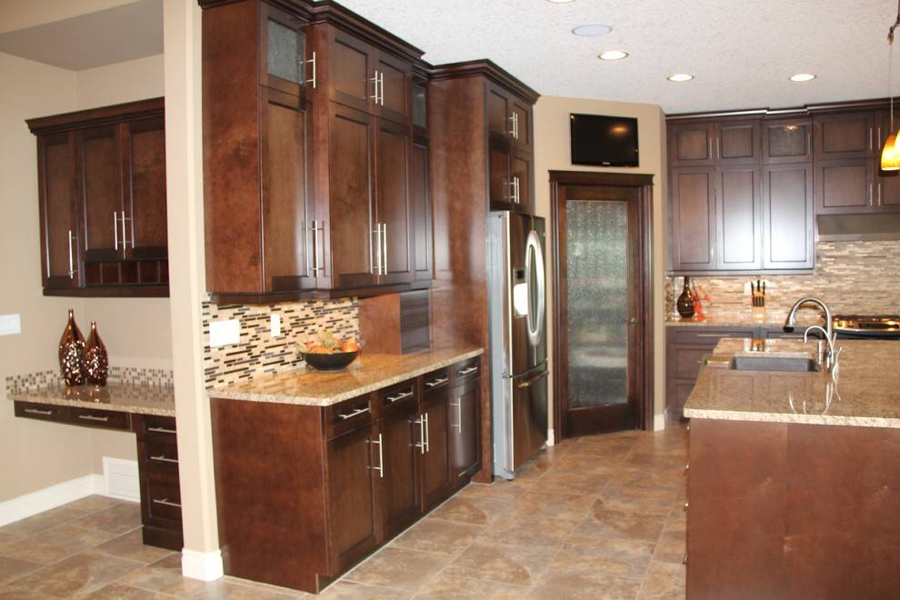 Mountain style kitchen photo in Edmonton