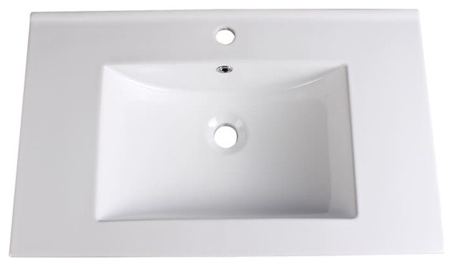 Fresca FVS6230 Torino 30" Ceramic Drop In Vanity Top - White