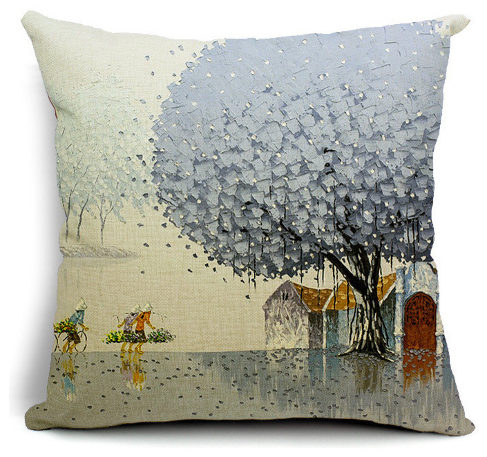 Декоративные подушки, серия сельские пейзажи
