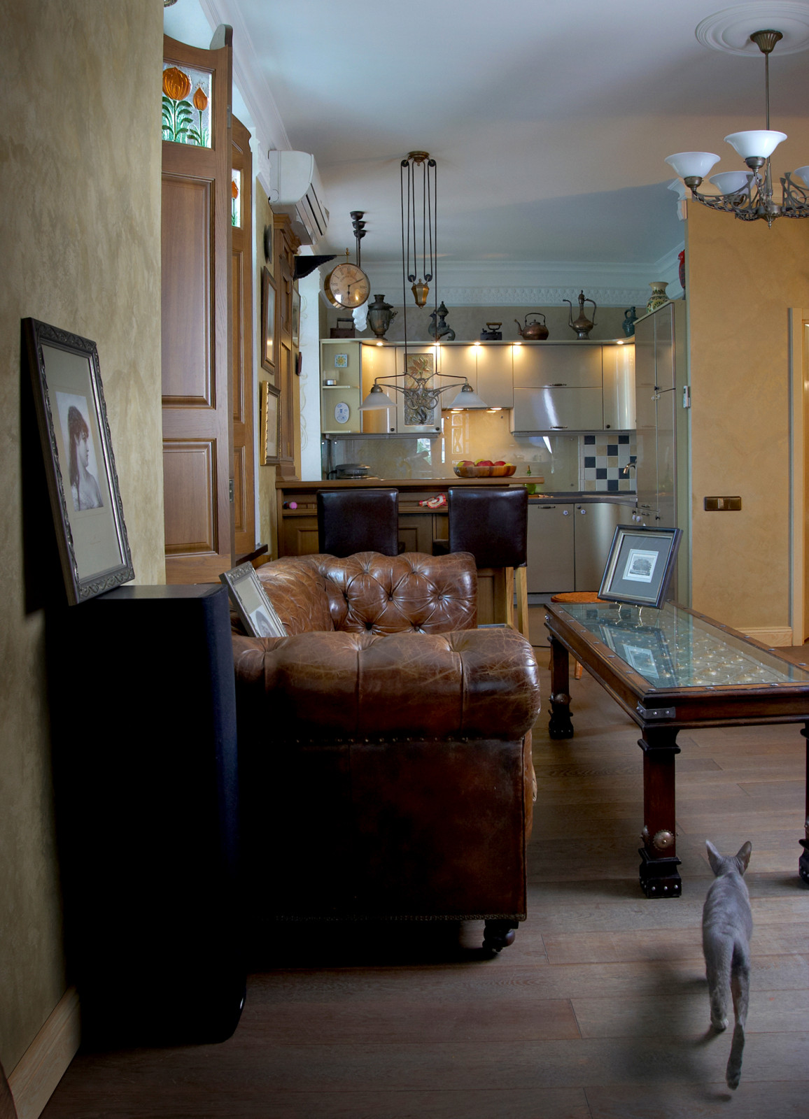 Интерьер кухни гостиной