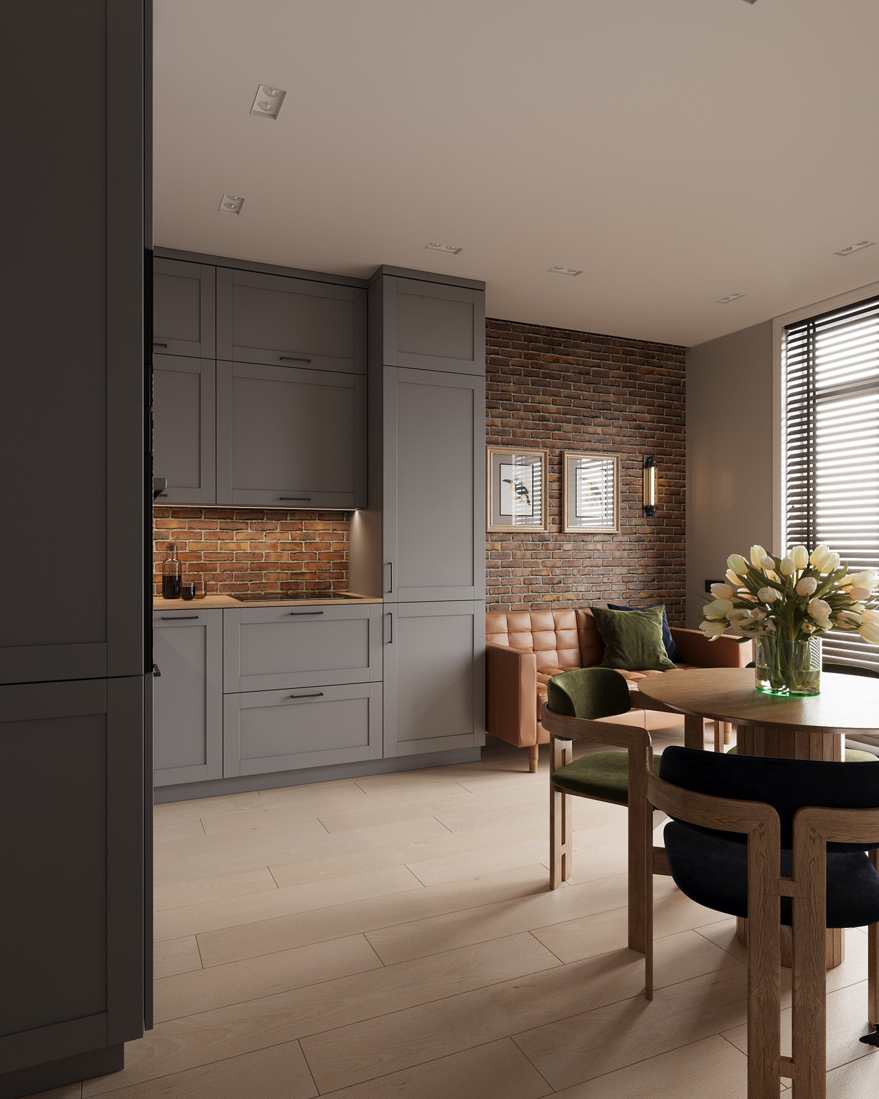 Дизайн-проект квартиры 60 кв.м в  стиле Петербургский Лофт