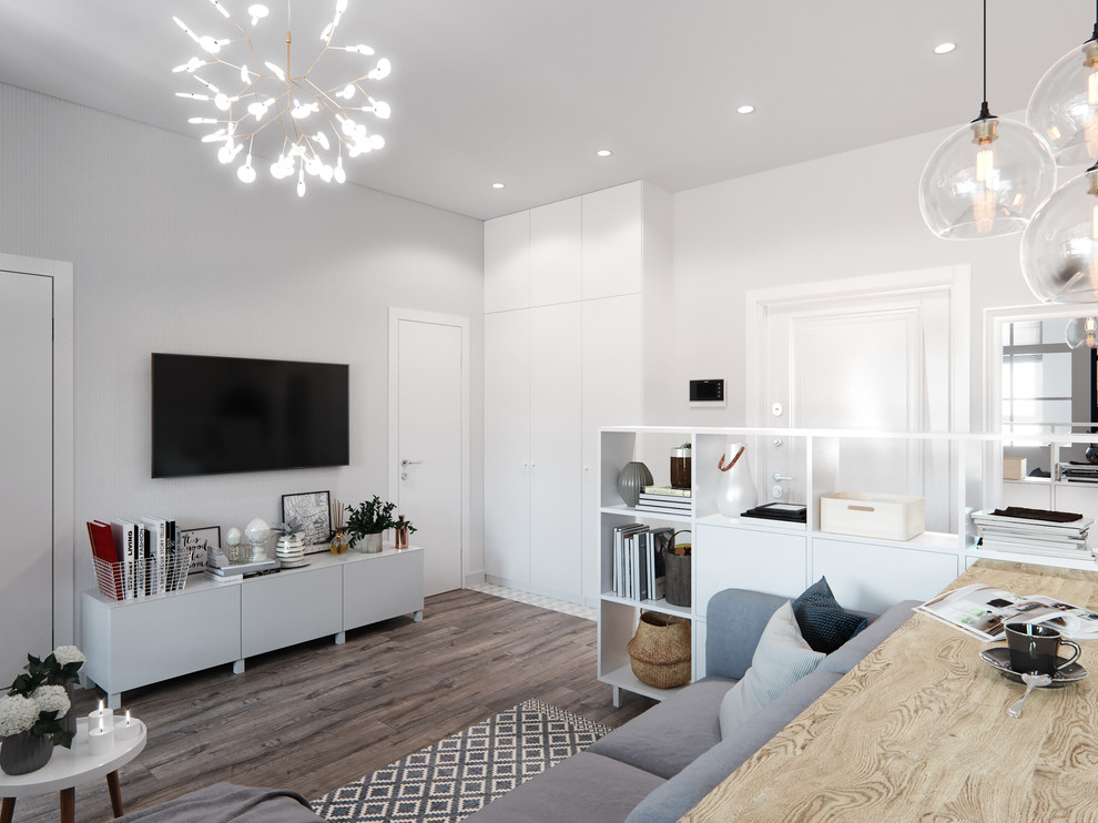 Белая квартира на набережной в ЖК Ривер парк