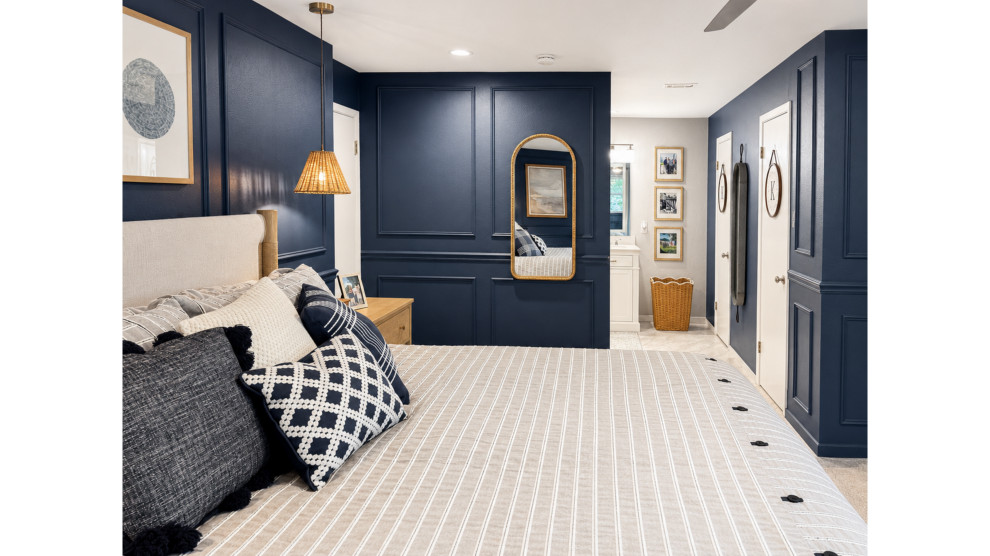 Nautical Lakehouse Master Bedroom