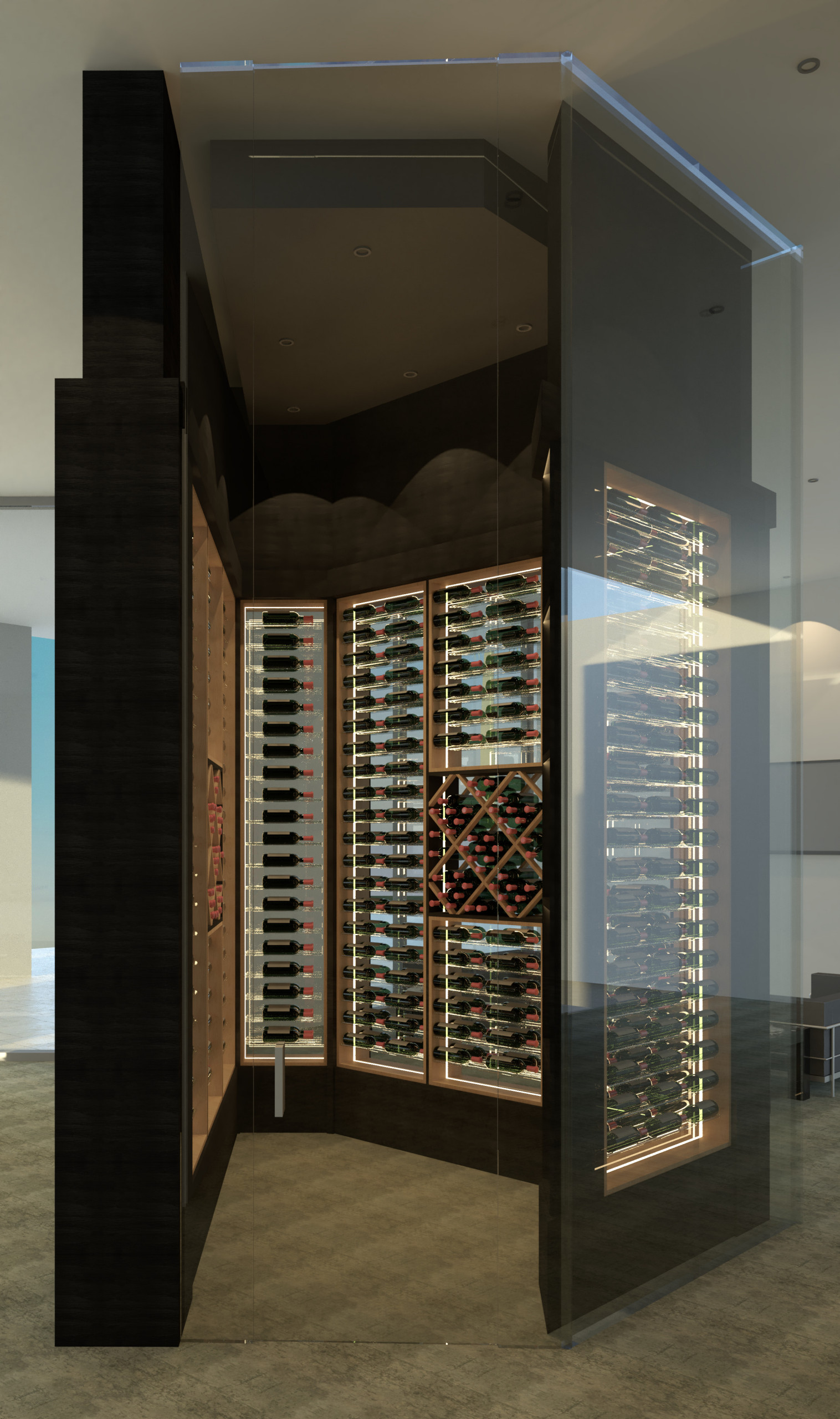 Wine Case with Glass Rods