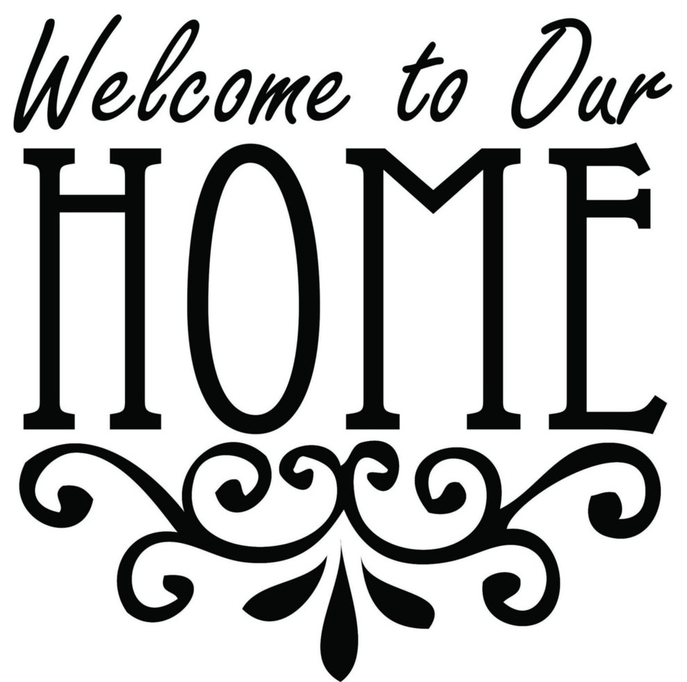 A To Our Home Picture Art Vinyl Decal, 20x20", 20X20