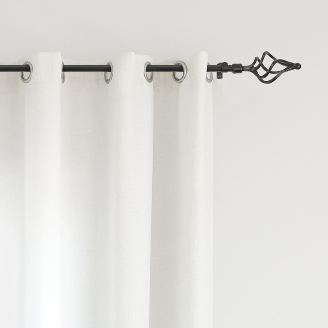 Brigida Black Curtain Rod 100 Steel Drapery Hardware