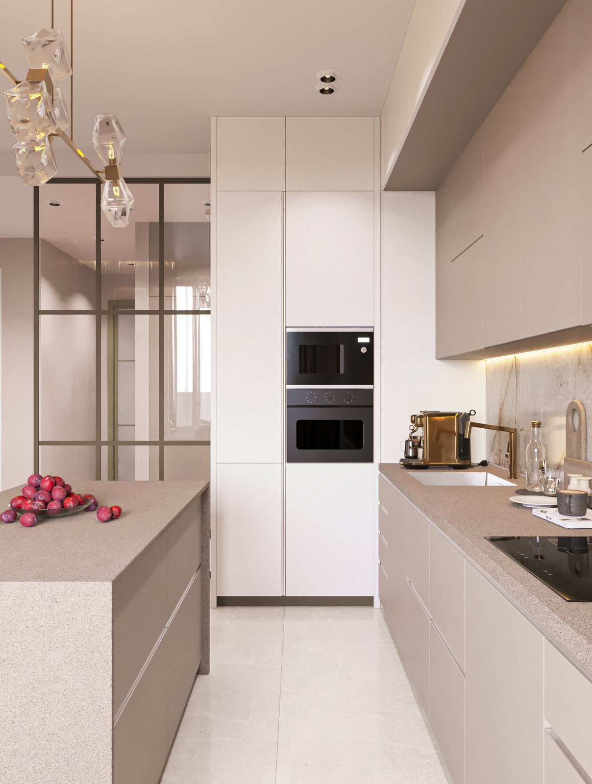 Кухня в проекте квартиры 100 м2