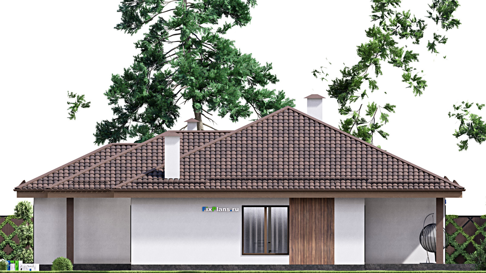 Проект одноэтажного дома 15х19м S196м2 F-16964