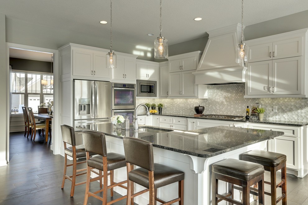 Example of a transitional kitchen design in Minneapolis