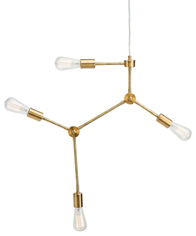 Nuevo Furniture Pratt Pendant Lighting in Brass