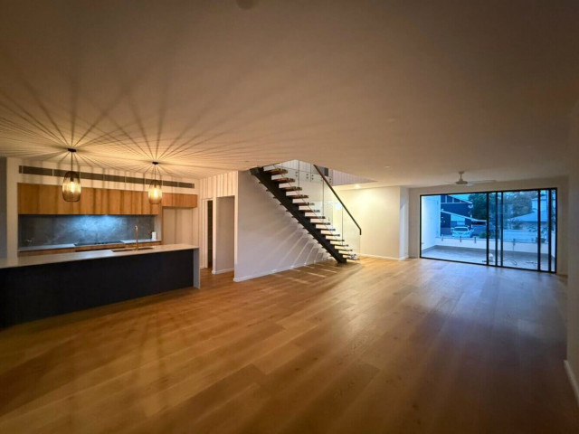 Brisbane Mono Stringer Stairs modern-living-room