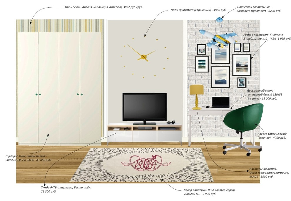 Базовый дизайн-проект комнаты