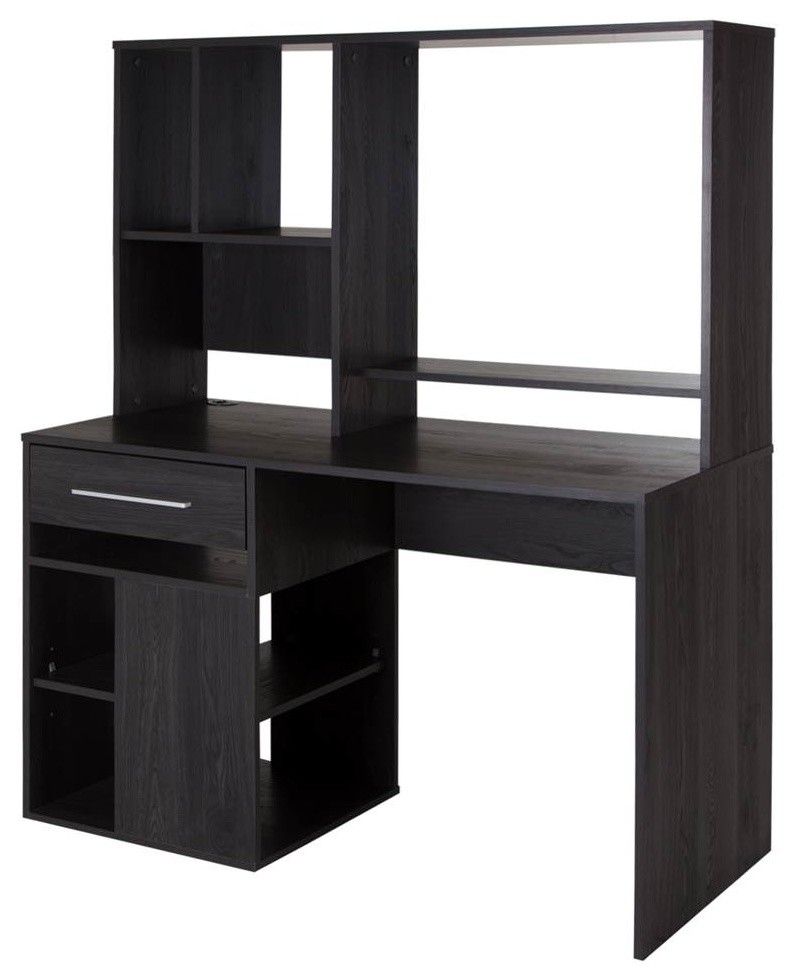 South Shore Annexe Home Office Computer Desk, Gray Oak Transitional