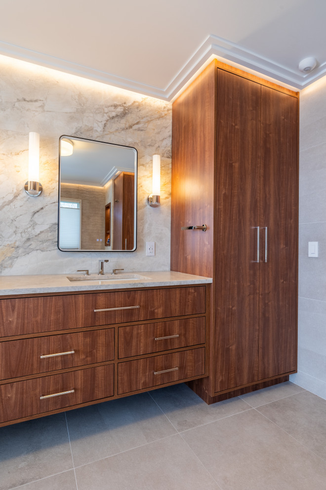 Modern Luxury Primary Bathroom Remodel | Plainsboro, NJ