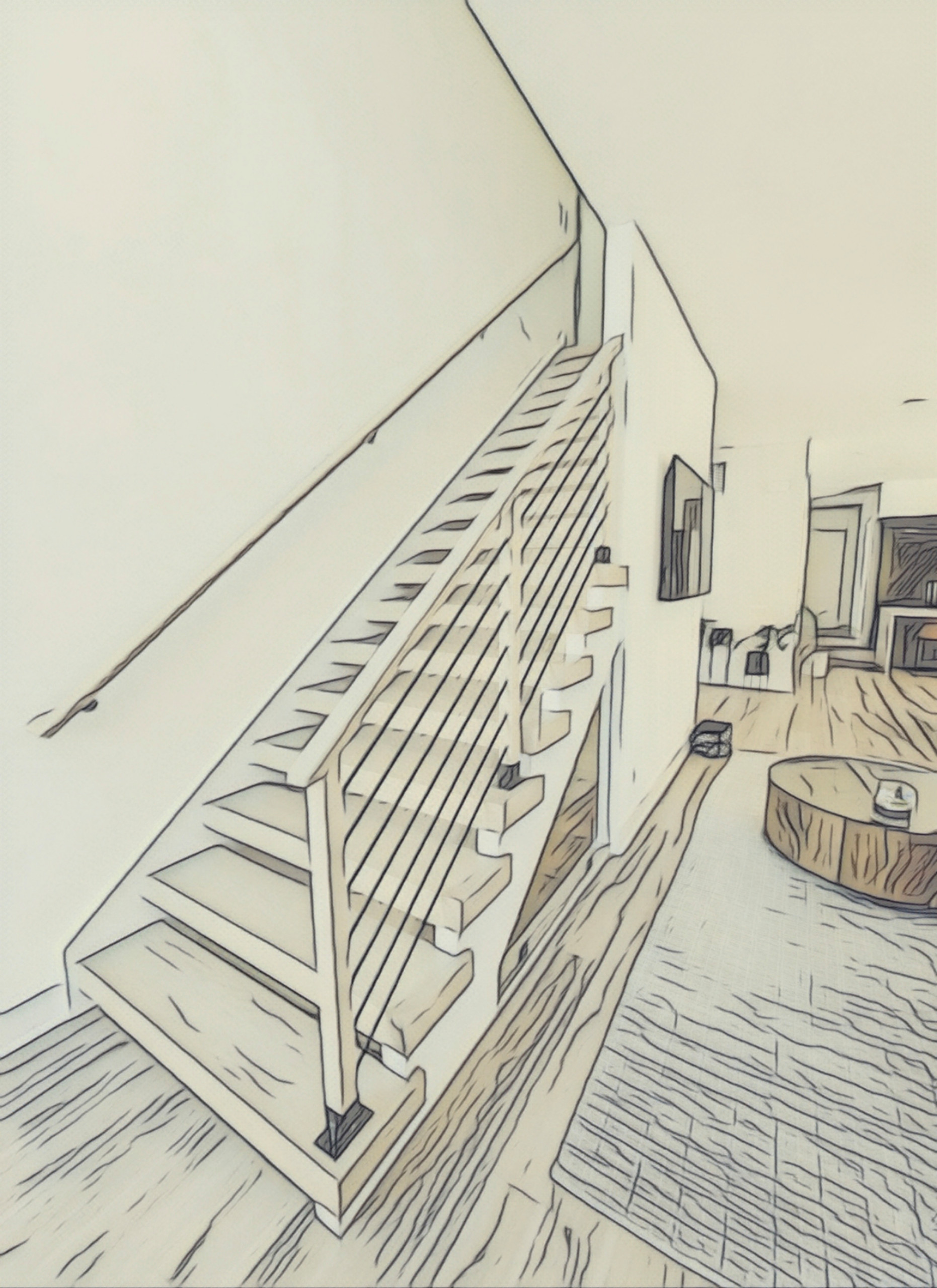 111_Open-Rise Stair with a Stunning Pool View, Great Falls, VA 22066