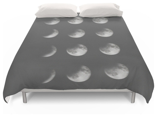 Phases Of The Moon Duvet Cover Contemporary Duvet Covers And