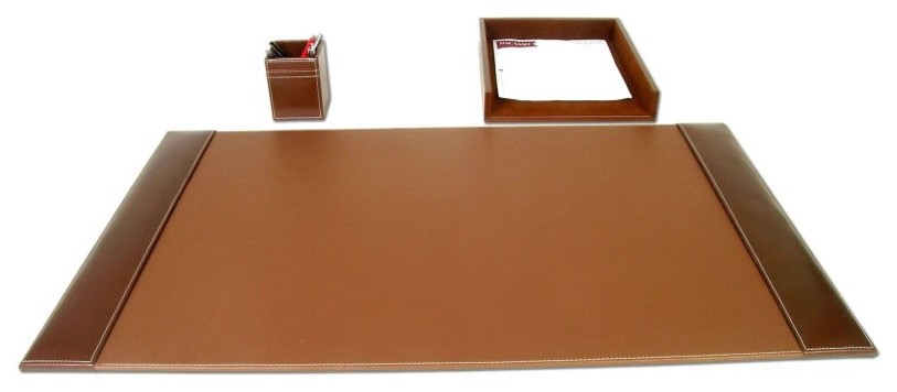 Dacasso Denver Rustic Brown 3-Piece Desk Set - D3237