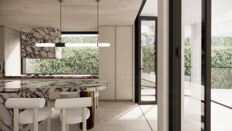 Design ideas for a contemporary kitchen in Brisbane.
