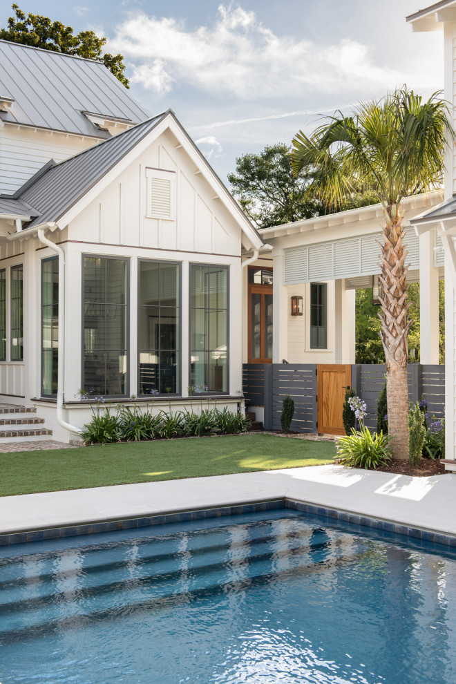Design ideas for a nautical house exterior in Charleston.